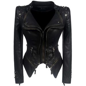 SOLD!! Women’s Black Faux Leather Jacket